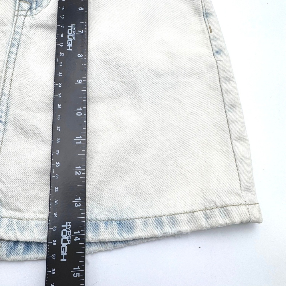 AEROPOSTALE NWT Womens 00 Light Blue Jean Acid Washed High Rise Mini Denim Skirt - Picture 8 of 8